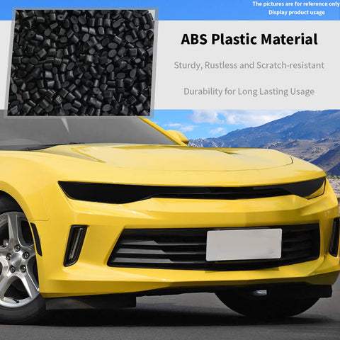 For 2019+ Chevy Camaro Smoket Black Front Headlight Panel Cover Trim