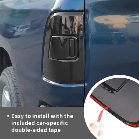 For 2018+ Dodge RAM Smoked Black Rear Tail Light Lamp Trim Cover