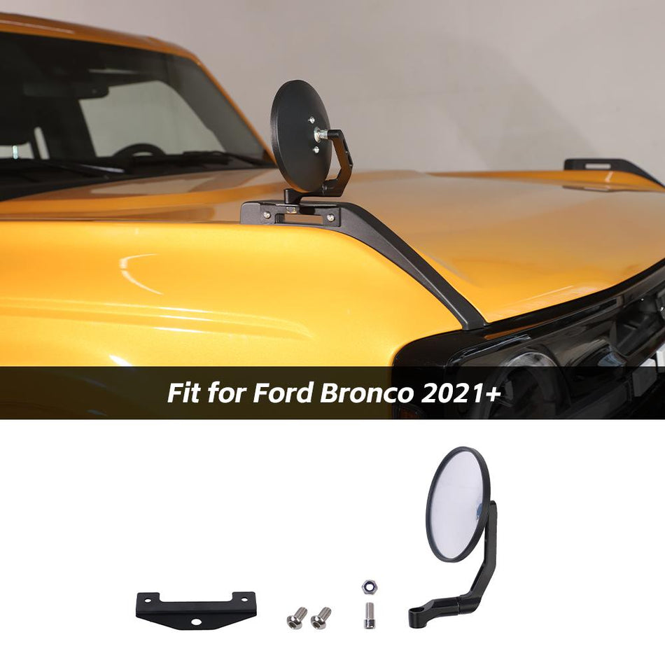For 2021+ Ford Bronco Engine Hood Sand Board Rearview Mirror Trim Black