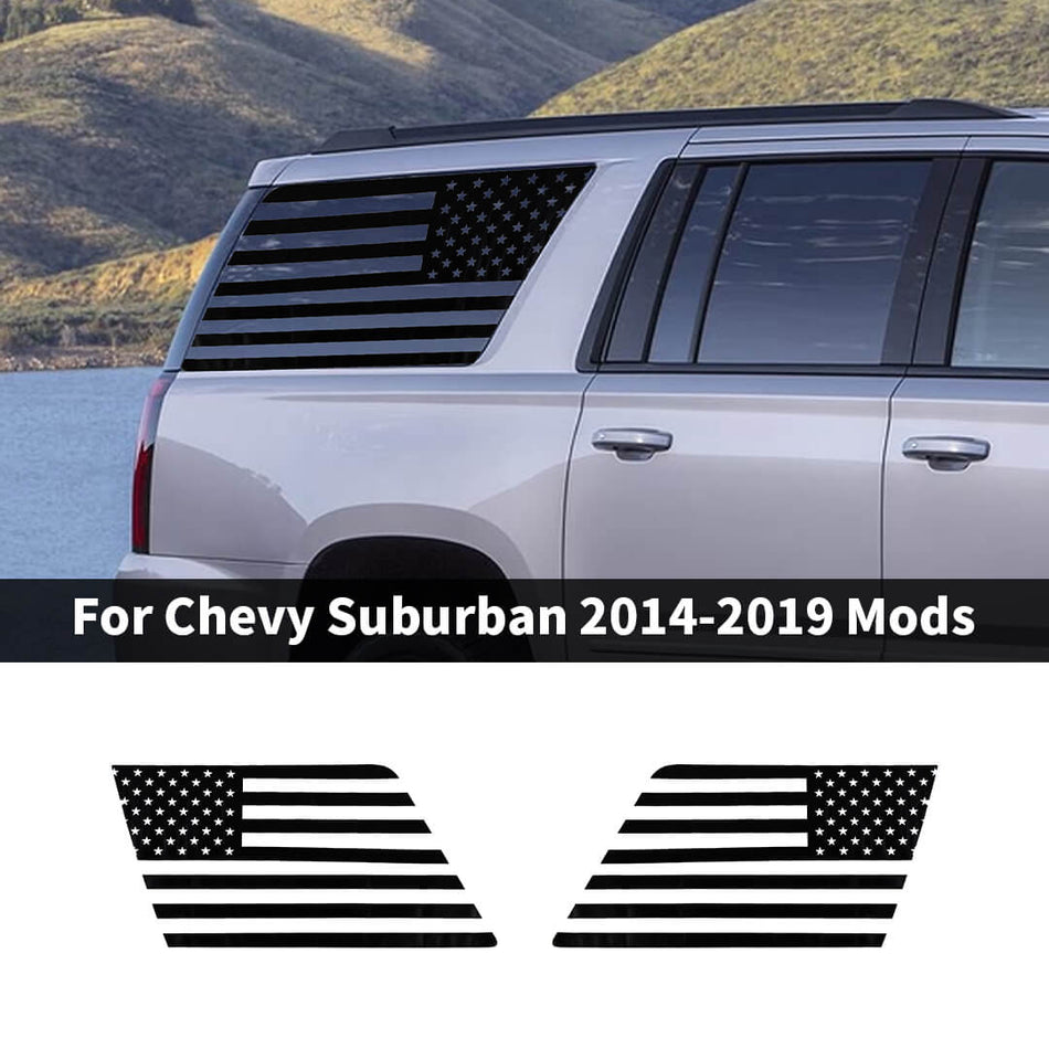For 2014-2019 Chevy Suburban/Tahoe/GMC-YUKON Exterior Rear Window Panel Sticker Trim Cover (2 pcs)