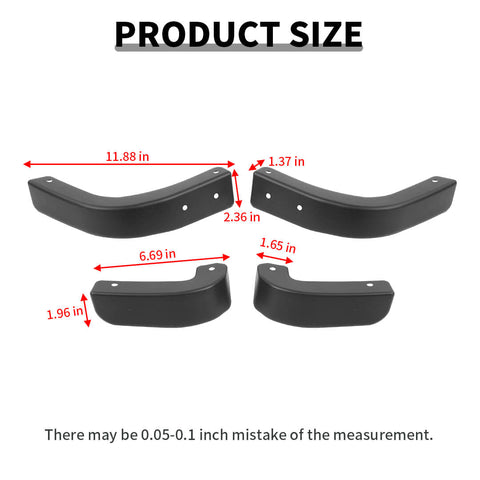 For 2022+ Chevy Silverado Car Sides Fender Flare Corner Cover Wheel Arch Trim