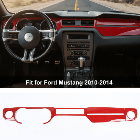 For 2010-2014 Ford Mustang Interior Center Console Dashboard Decor Trim