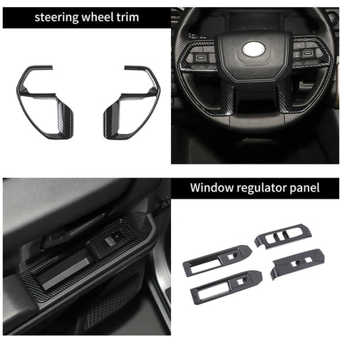 For 2024+ 4Runner Interior Center Console Decoration Cover Trim Kit