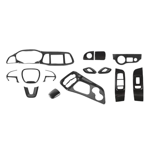 For 2015+ Dodge Challenger Steering Dash Central Console Trim Cover Kit