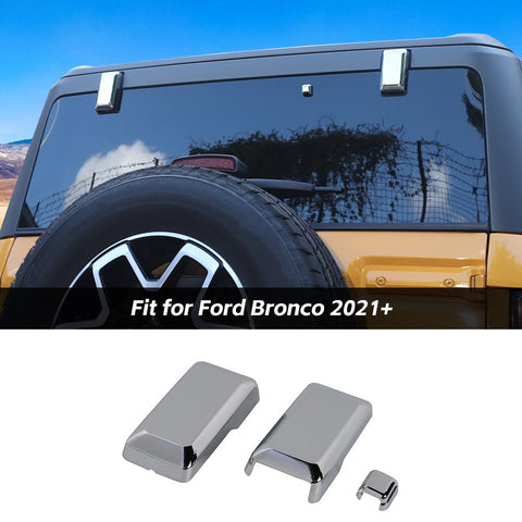 For 2021+ Ford Bronco Tailgate Rear Door Window Glass Hinge Cover Trim Decor