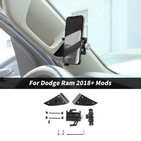 For 2018+ Dodge RAM A-pillar Phone Holder Mount Bracket
