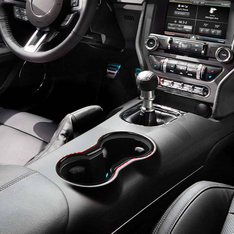 For 2015-2023 Ford Mustang Front Water Cup Holder Decoration Cover Trim Frame