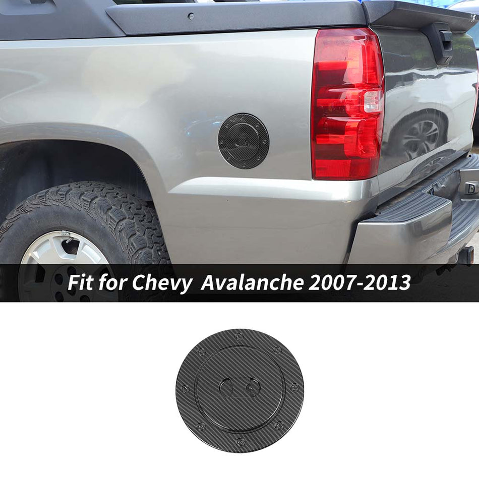 For 2007-2013 Chevy Avalanche Carbon Fiber Fuel Gas Cap Door Cover Trim