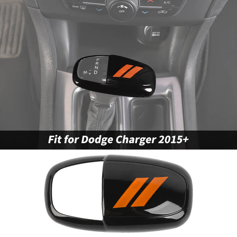 For Dodge 2015+ Charger/Challenger/ 2018+ Durango Interior Gear Shift Knob Decor Cover Trim Black