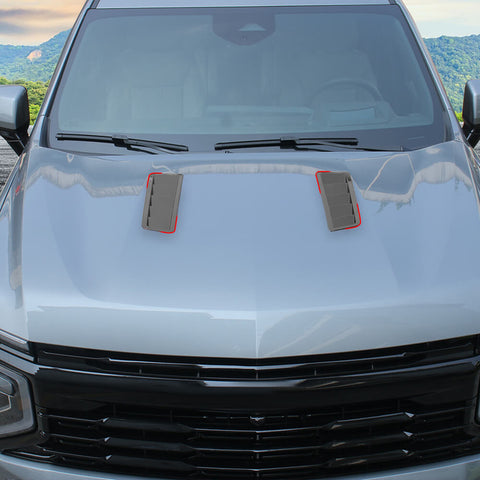 For Universal Car Exterior Hood Vent Louver Scoop Cover Air Flow Intake Cooling Panel Trim