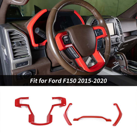 Dashboard Cover Steering Wheel Dash Trim for Ford F150 2015-2020｜CheroCar