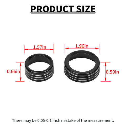 For 2021+ Ford F150 Center Control Dash 4WD/Trailer Switch Knob Rings Cover Trim