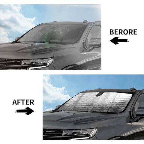 Front Windshield Sunshade Sun Visor Heat UV For Chevy Suburban 2020+/Tahoe/GMC YUKON 2021+ Accessories | CheroCar