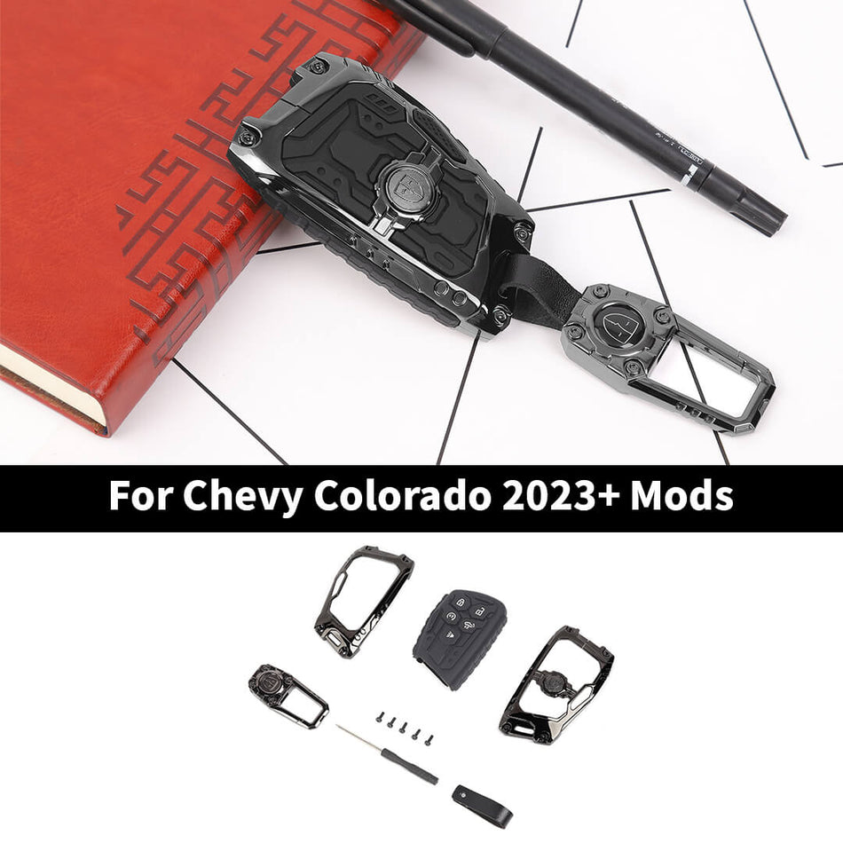 For 2023+ Chevy Colorado/2020+ Silverado/Suburban/Tahoe/GMC-YUKON/GMC-SIERRA Car Key Fob Cover Skin Case Guard 5 Keys