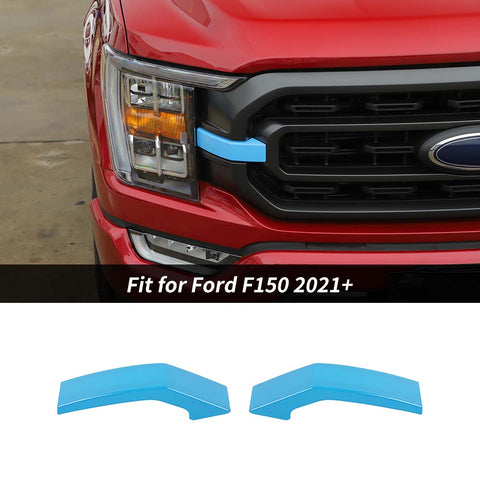 Front Bumper Grille Decor Cover Trim For Ford F150 2021+ Carbon Fiber｜CheroCar