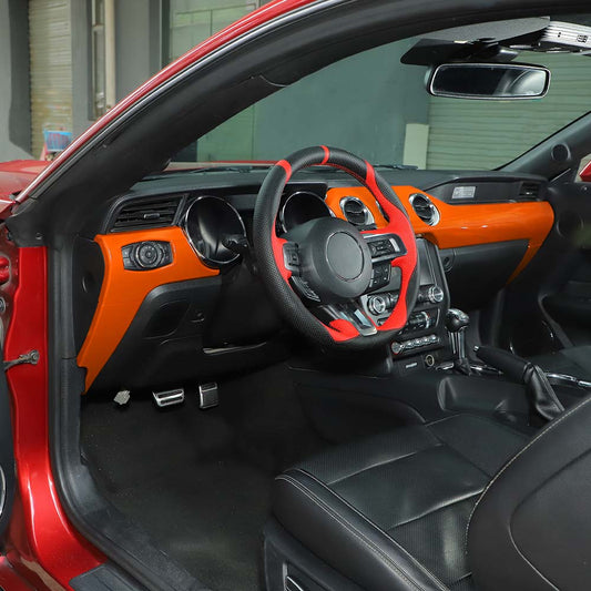 13 x Interior Center Console Trim Cover Kit For Ford Mustang 2015+ Orange Accessories | CheroCar