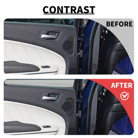 For 2011+ Dodge Charger/Chrysler 300C Rear Side Door Speaker Decor Ring Trim Cover Bezels