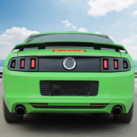 For 2010-2014 Ford Mustang Smoked Black Front Headlight /Rear Taillight Lamp Cover Trim Kit