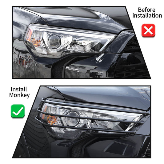 For 2014-2023 Toyota 4Runner Front Headlight Guards Cover Trim Frame