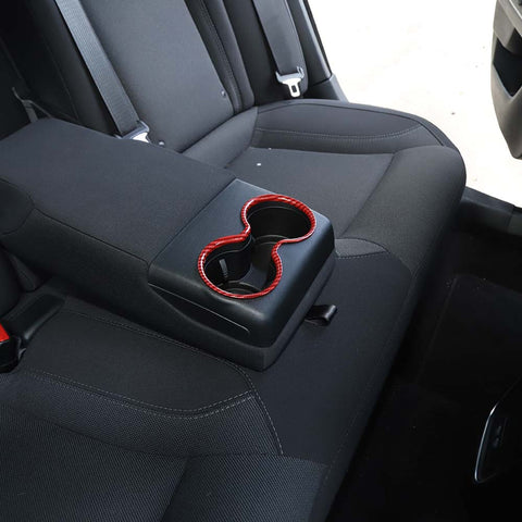 Rear Armrest Box Cup Holder Decor Ring Trim For Dodge Charger 2010+ Accessories | CheroCar