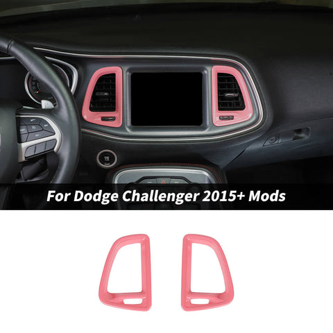For 2015+ Dodge Challenger Dashboard Center Air Vent Outlet Cover Trim