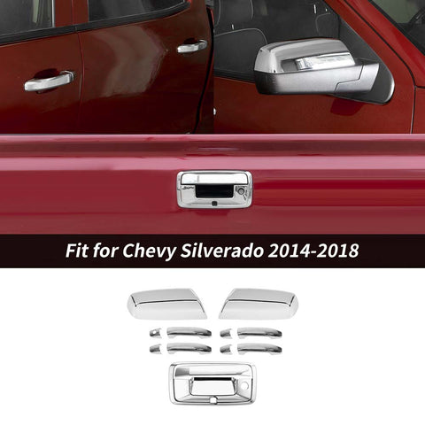 Mirror Tailgate Door Handle Trim Cover For Chevy Silverado/GMC Sierra 2014-2018 Accessories | ChaeroCar