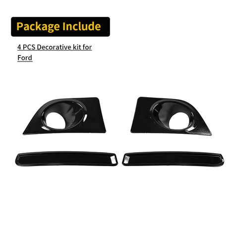 For Ford Mustang 2010-2014 Mustang Front Fog Iight Trim Black