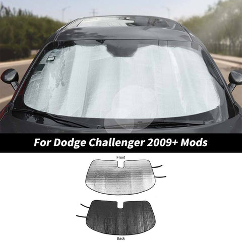 For 2009+ Dodge Challenger Front Windshield Sun Visor Shade Heat Protect