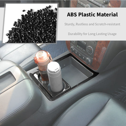 For 2007-2013 Chevy Avalanche/Tahoe/Suburban/GMC-YUKON/SIERRA Center Console Front Water Cup Holder Frame Decor Cover Trim Bezel