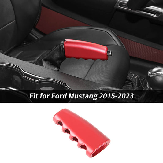 For 2015-2023 Ford Mustang Aluminum Alloy Car Gear Shift Knob Hand Brake Level Decor Cover