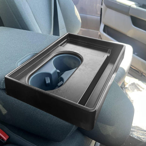 For 2021+ Ford F150/F250/F350/F450 Center Console Front Cup Holder Storage Box