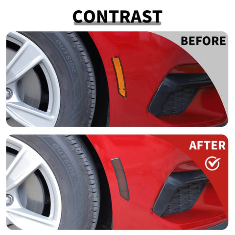 For 2024+ Ford Mustang Smoked Black Side Wheel Light Cover Trim Decoration