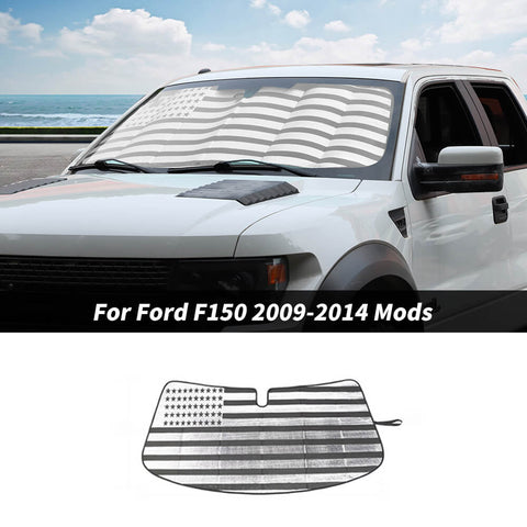 For 2009-2014 Ford F150 Front Window Sun Shade Foldable Sun Visor