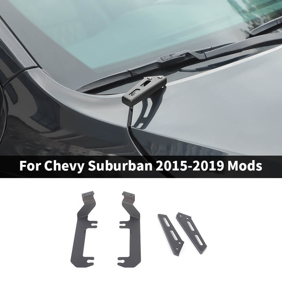 For 2015-2019 Chevy Suburban/Tahoe LED Light Pod Engine Hood Ditch Mounting Brackets Holder (2 pcs)