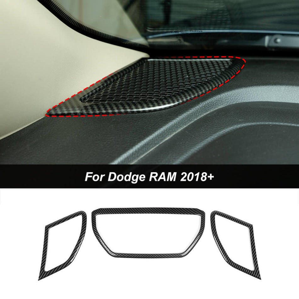 For 2018+ Dodge Ram Center Console Speaker Ring Trim Cover Frame