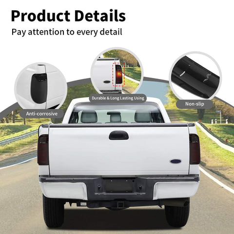 For 2024+ Ford F150 Tail Light Taillight Rear Light Garnish Cover Trim   Blackened(SmokedBlack)