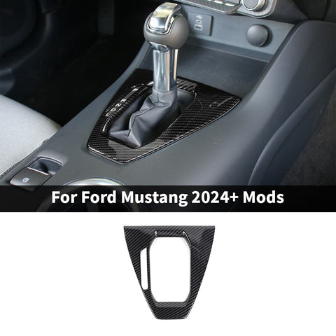 For Mustang 24+ Automatic Car Interior Red Gear Shift Bezel Panel Cover