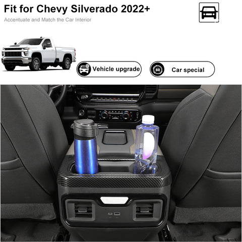 For 2022+ Chevy Silverado 18 x Inner Center Console Dash & Door Handle Trim Cover Kit