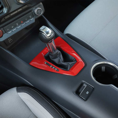 For Mustang 24+ Automatic Car Interior Red Gear Shift Bezel Panel Cover
