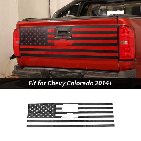 Pickup Truck Tailgate sticker Decal For Chevy Colorado 2014+ US Flag Accessories | CheroCar