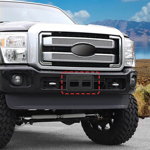 For 2011-2016 Ford F250/F350/F450/F550 Front Bumper License Plate Frame Bracket