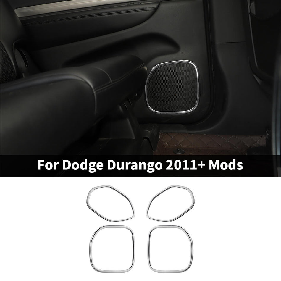 For 2011+ Dodge Durango Inner Door Speaker Ring Horn Cover Trim (4 pcs)