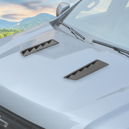 For Universal Car Exterior Hood Vent Louver Scoop Cover Air Flow Intake Cooling Panel Trim
