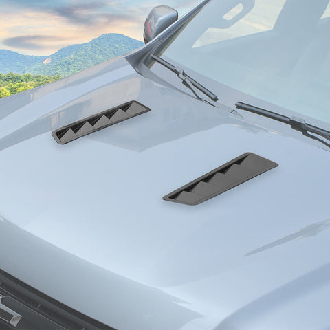 For Universal Car Exterior Hood Vent Louver Scoop Cover Air Flow Intake Cooling Panel Trim