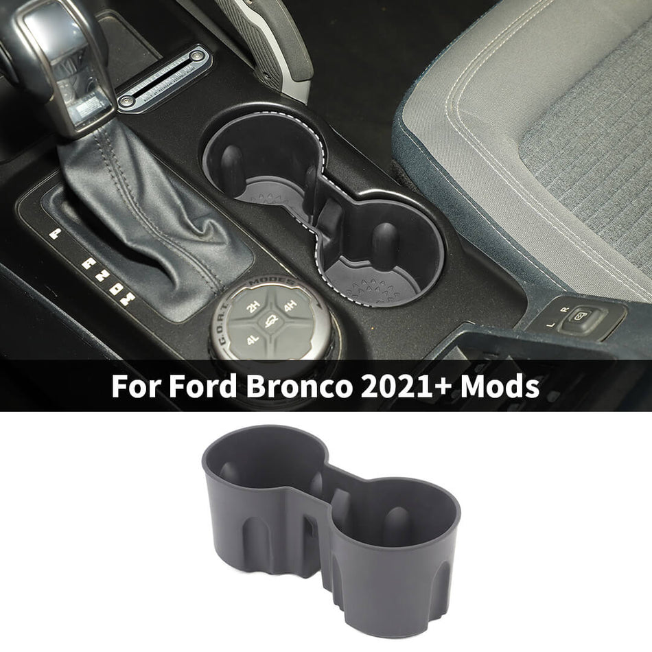 For 2021+ Ford Bronco Interior Front Cup Holder Center Console Drink Stopper