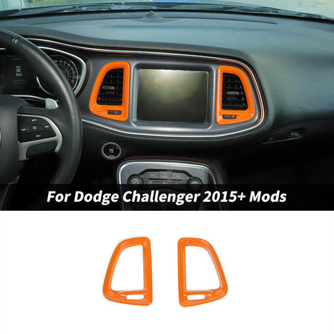 For 2015+ Dodge Challenger Dashboard Center Air Vent Outlet Cover Trim