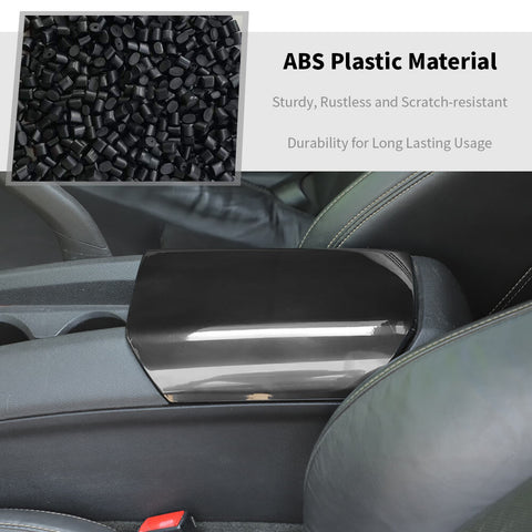 For 2010-2015 Chevrolet Camaro Carbon Fiber Armrest Box Panel Decor Cover Trim
