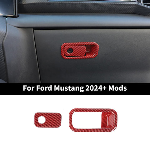 For 2024+ Ford Mustang Co-pilot Armrest Storage Box Switch Cover Trim