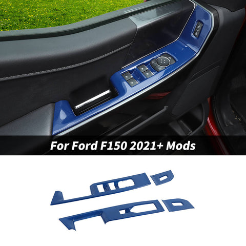 For 2021+ Ford F150 Interior Front Door Window Lift Switch Panel Trim Cover