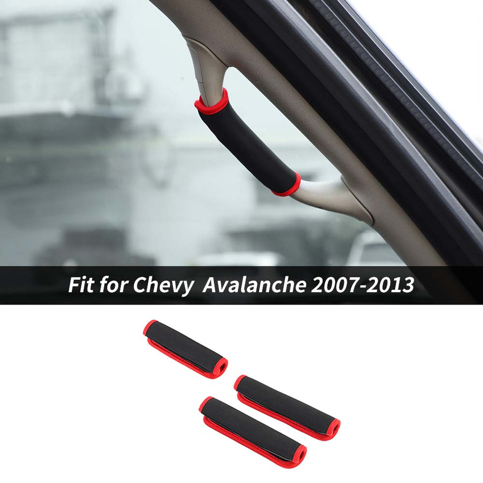 For 2007-2013 Chevrolet Avalanche Interior Top Handle Protective Cloth Cover Red